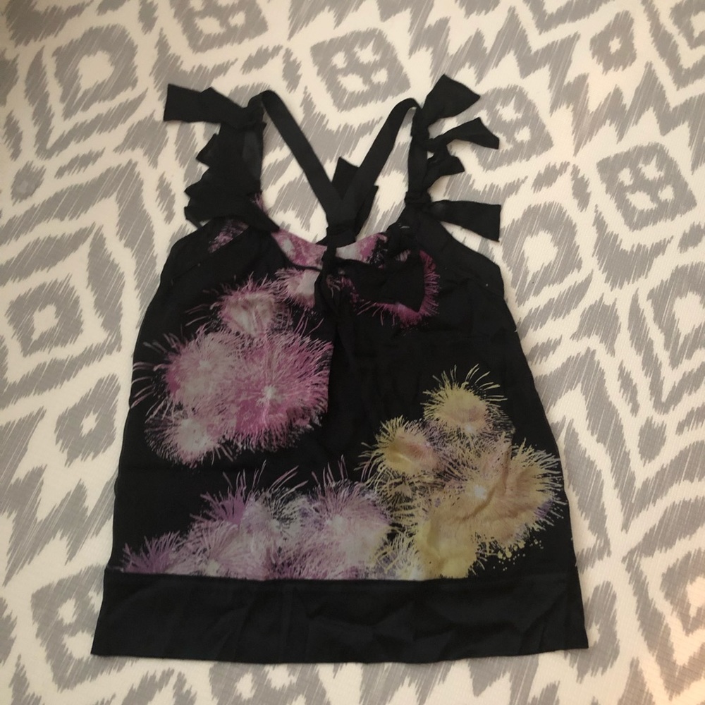 DVF fireworks silk tank